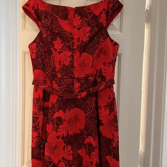 HP 🥰 Teri Jon by Rickie Freeman fit and flare cocktail dress. Worn x1 EUC - Picture 17 of 17
